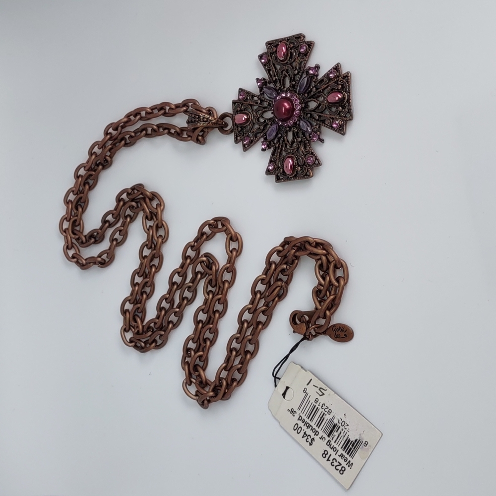 Cookie Lee cross necklace